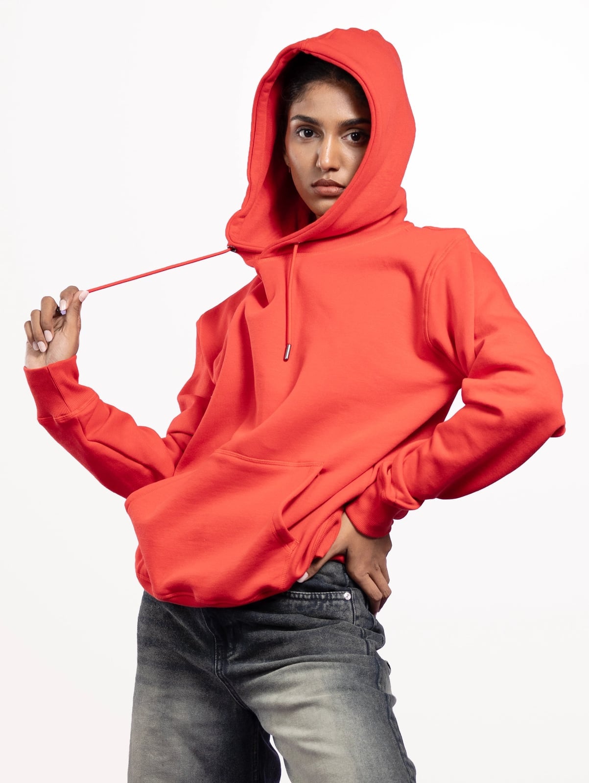 Vibrant Red Oversized Pullover Hoodie Vibrant Red Oversized Pullover Hoodie — Aesthetic Red Hoodie Outfit