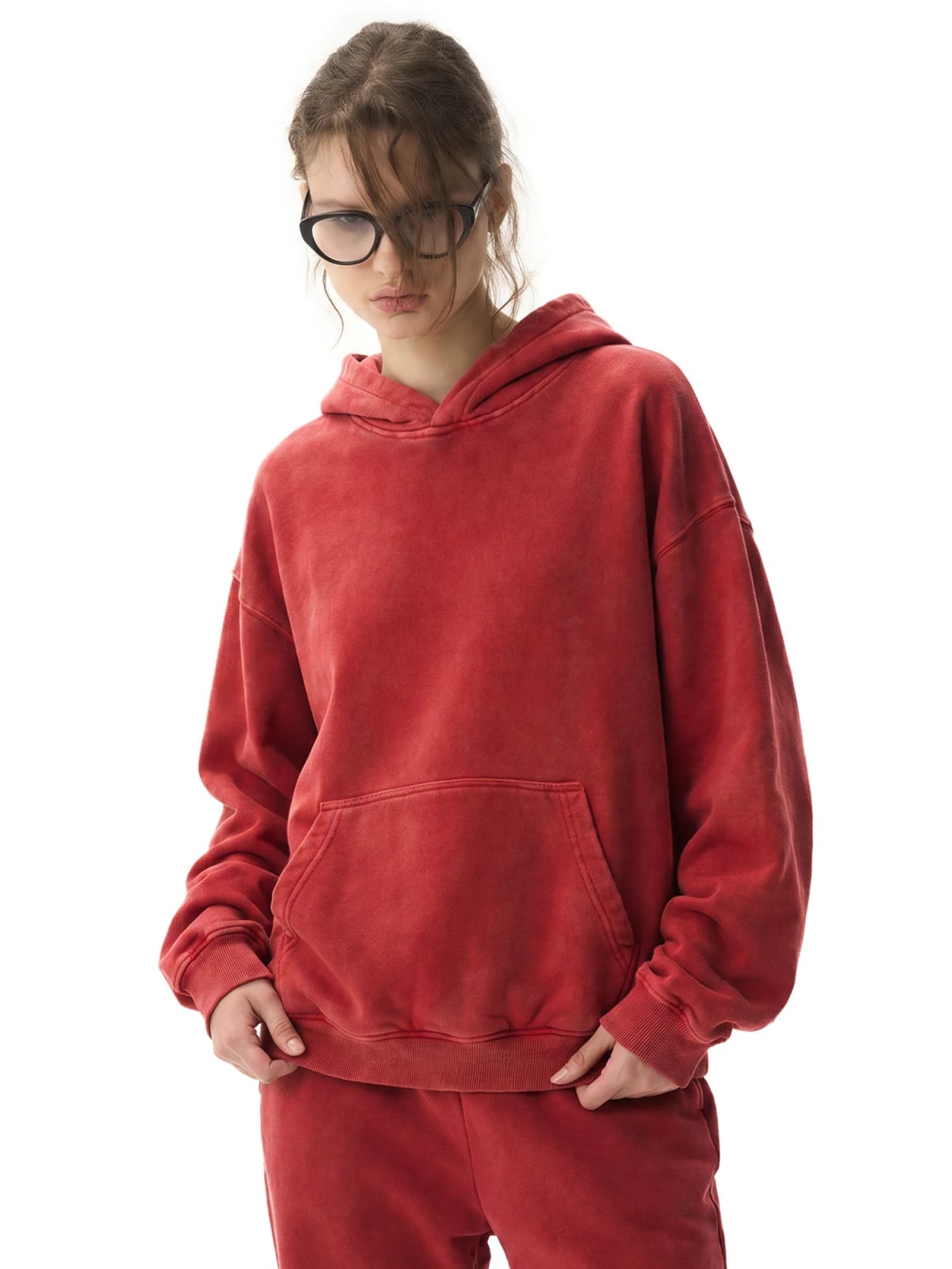 Essential Oversized Cyber Y2K Hoodie Essential Oversized Cyber Y2K Hoodie — Aesthetic Red Hoodie Outfit