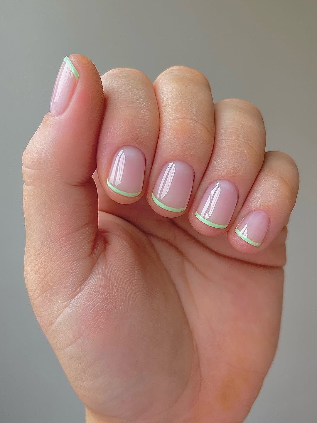 Mint Green French Tip Square Nails Mint Green French Tip Square Nails — Aesthetic University Nails