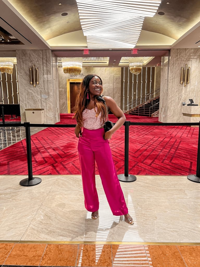 Vibrant Hot Pink Wide Leg Satin Pants Vibrant Hot Pink Wide Leg Satin Pants — Aesthetic Vegas Outfits
