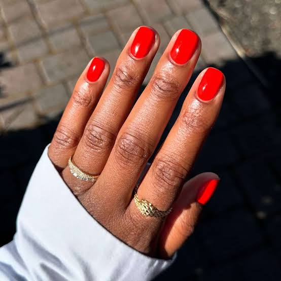16 Short Red Nail Ideas That Make a Succinct Statement