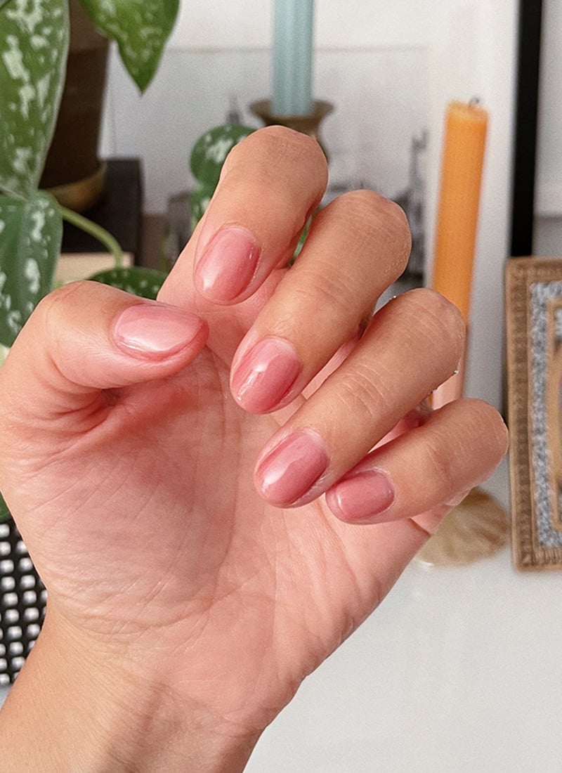 Sheer Rosy Pink Jelly-Like Short Oval Nails Sheer Rosy Pink Jelly-Like Short Oval Nails — Best Simple Short Nails