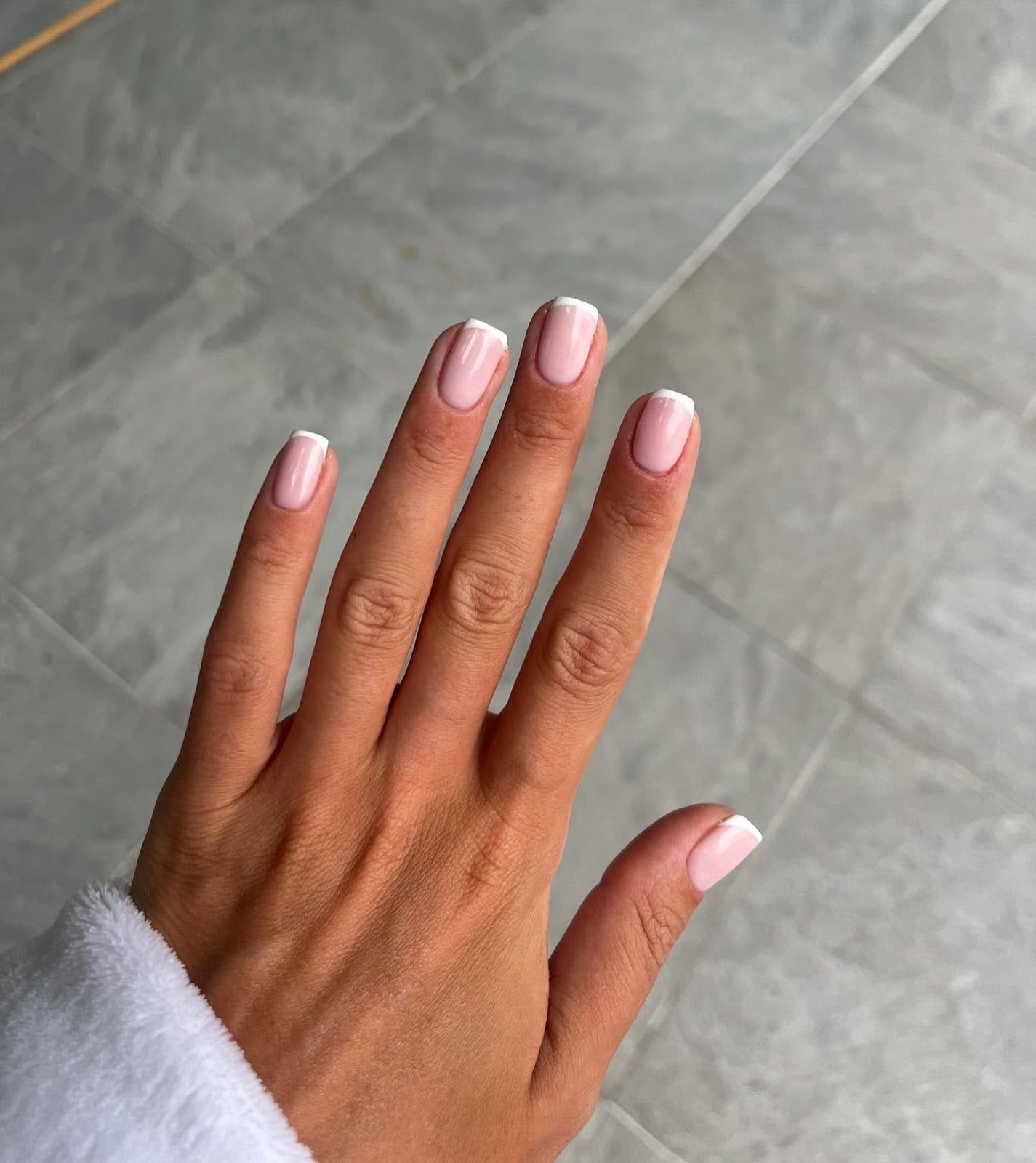 Classic White French Tip Short Square Nails Classic White French Tip Short Square Nails — Best Simple Short Nails