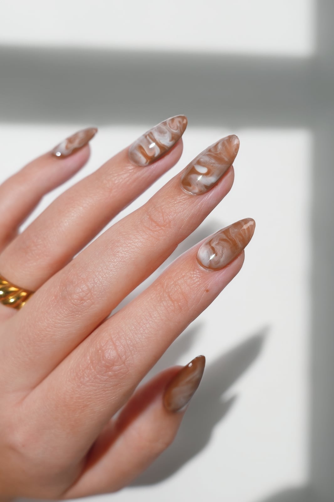 Translucent Marbled Long Almond Nails Translucent Marbled Long Almond Nails — Best Unique Nails