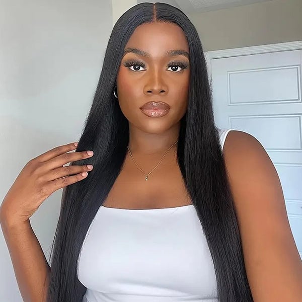 Long Straight Air-Dried Wig — Black Wig Ideas