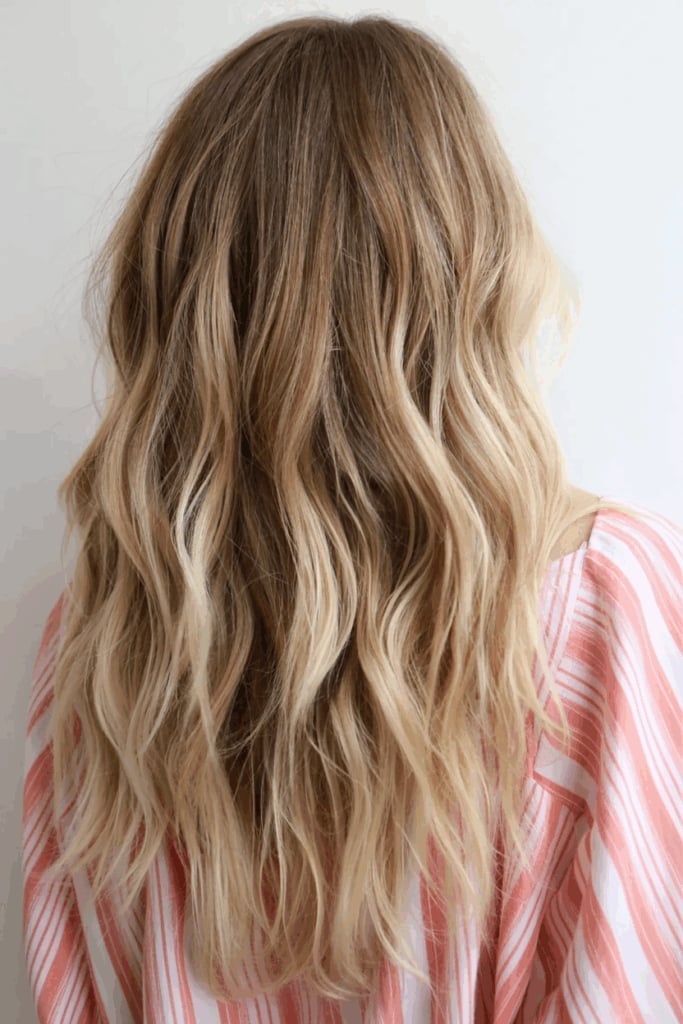 Mid-Back Layered Hair With Dimensional Color — Blonde Highlights Hair Inspiration