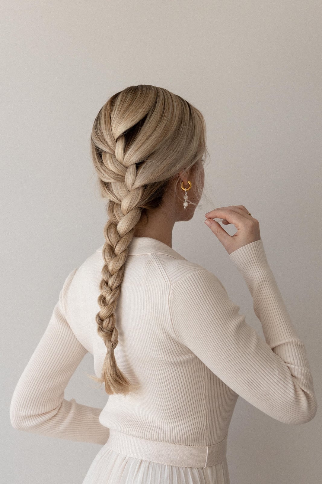 How To French Braid Your Own Hair | Easy Braided Ponytail