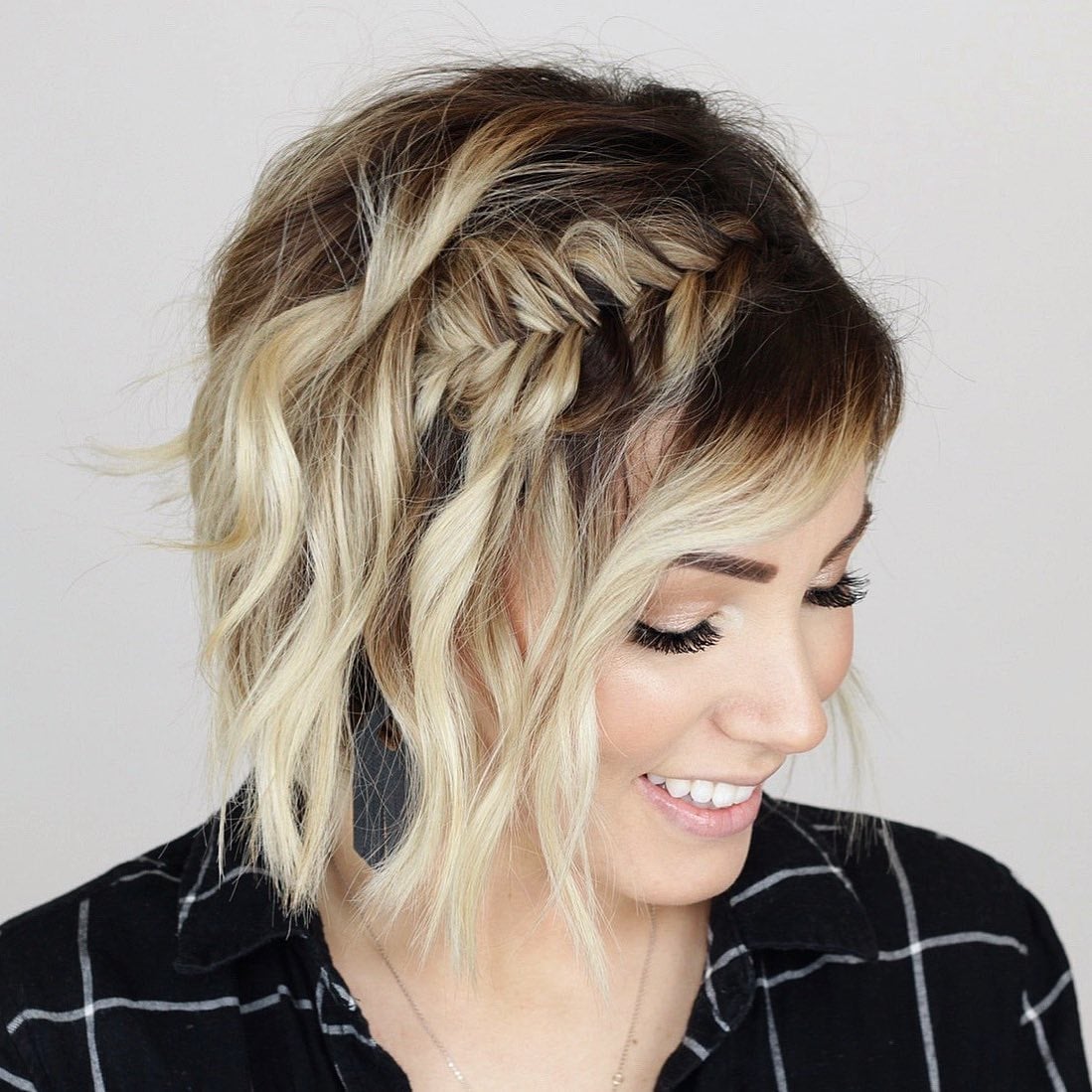 Blonde Bob Accent Braid Side Bangs Blonde Bob Accent Braid Side Bangs — Braids Easy Ideas