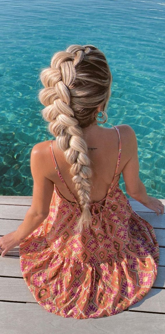 Voluminous Wavy Blonde Dutch Braid Voluminous Wavy Blonde Dutch Braid — Braids Easy Ideas