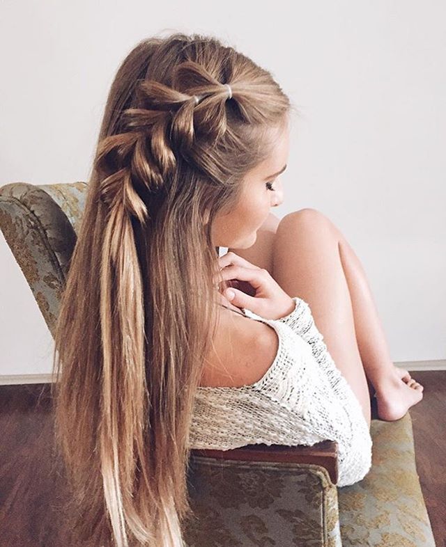 Mid-Back Straight Decorative Side Braid Mid-Back Straight Decorative Side Braid — Braids Easy Ideas