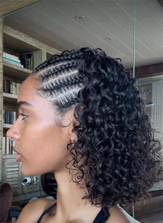 Black Bob Cornrows and Curls Black Bob Cornrows and Curls — Braids Easy Ideas