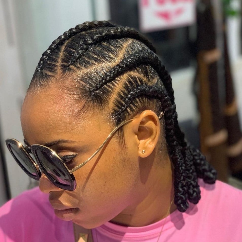 Black Coily Geometric Cornrows Black Coily Geometric Cornrows — Braids Easy Ideas