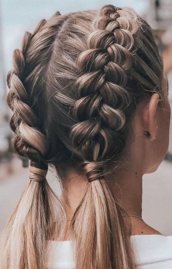 Two Ash Blonde French Braids Two Ash Blonde French Braids — Braids Easy Ideas