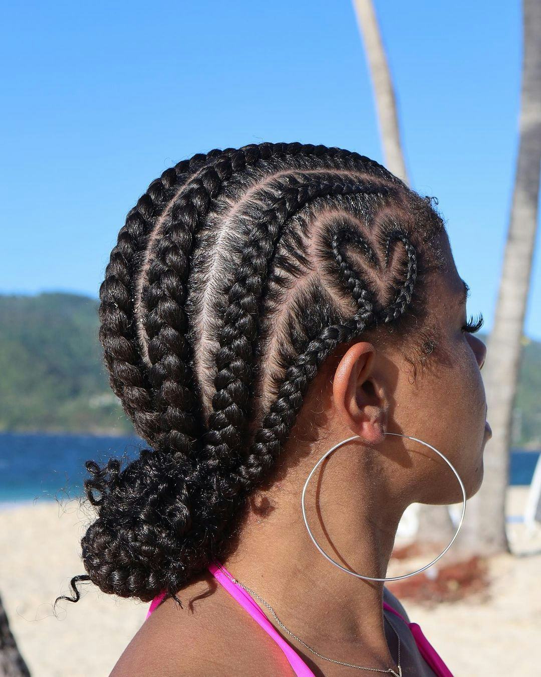 Shoulder Length Coily Heart Braid Shoulder Length Coily Heart Braid — Braids Easy Ideas