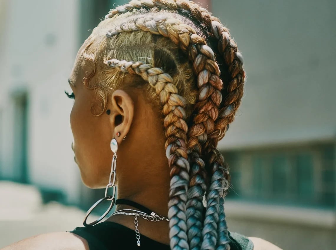 Mid-Back Multi-Colored Braids Mid-Back Multi-Colored Braids — Braids to the Back Ideas