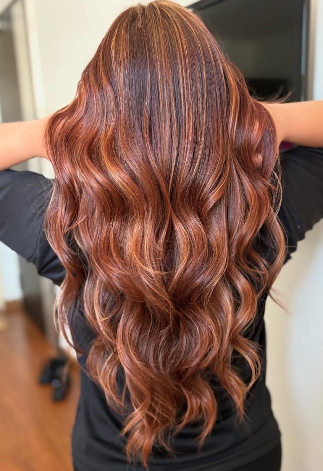 Copper Brown With Lighter Highlights — Brunette Hair Inspiration