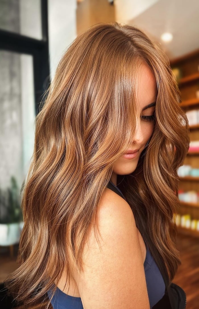Amber Honey Brown Waves — Brunette Hair Inspiration
