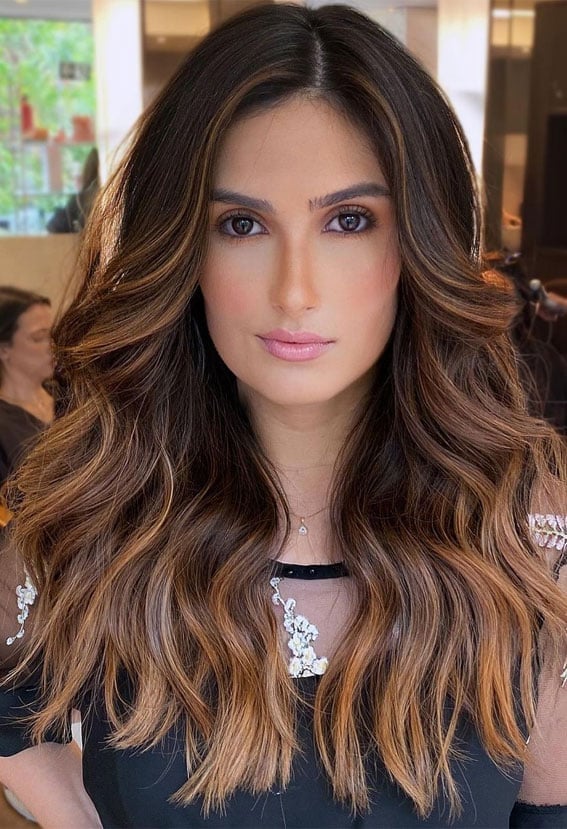 Brunette With Copper Balayage — Brunette Hair Inspiration