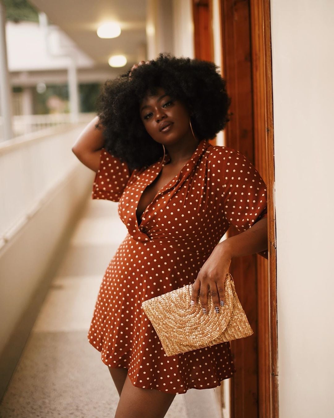 Rust Orange Polka Dot Wrap Dress Rust Orange Polka Dot Wrap Dress — Chic Style Inspo