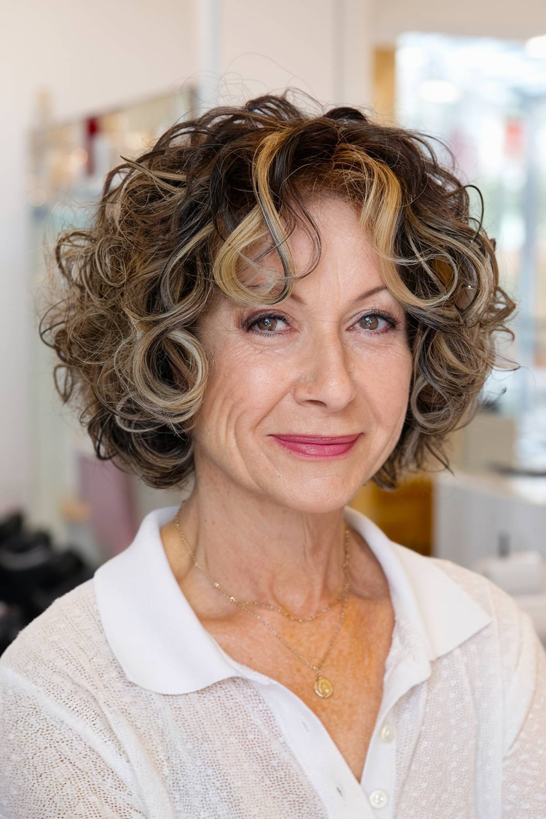 Chin Length Bob With Blonde Highlights, Close-Up Take — Classy 3b Hair