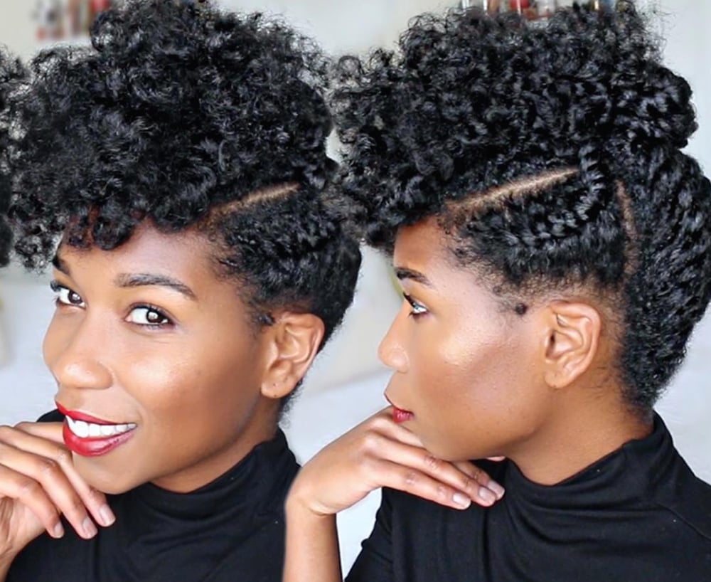 Black High Puffs With Side Twists Black High Puffs With Side Twists — Classy 4b Hairstyles