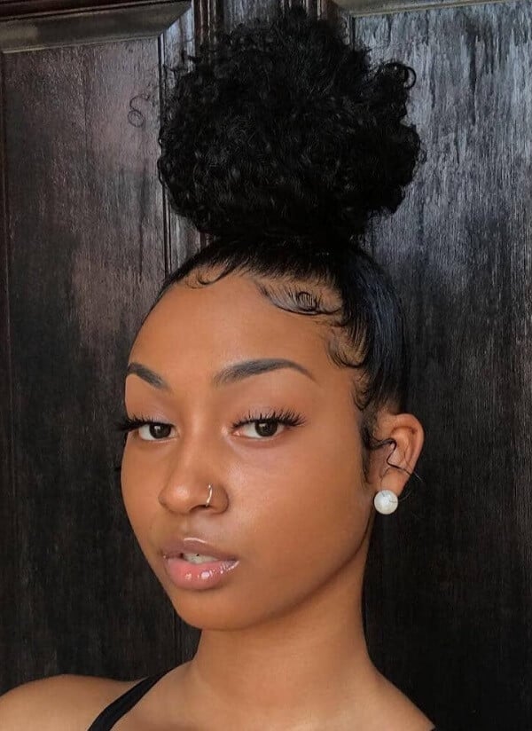 Slicked Back High Bun With Baby Hairs Slicked Back High Bun With Baby Hairs — Classy 4b Hairstyles