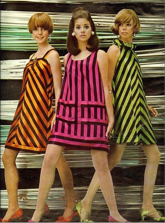 Striped Mini Dresses for Daytime Fun — Classy 60s Outfits