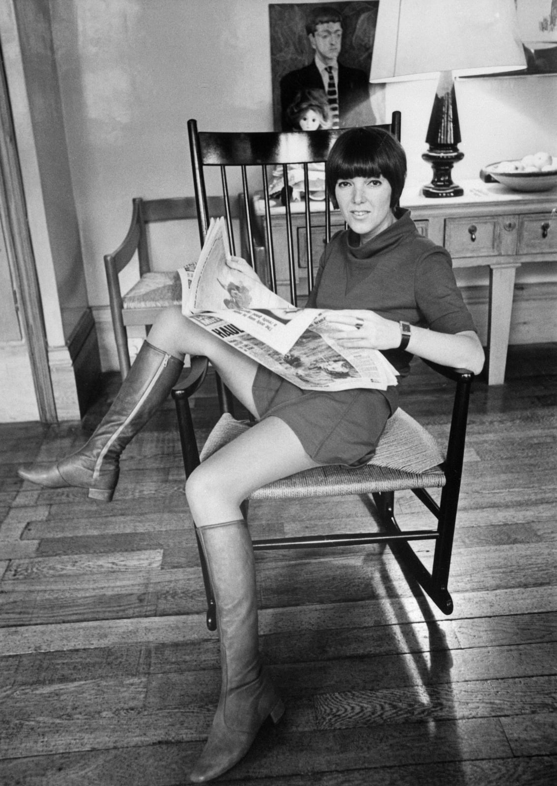 Turtleneck Top and Mini Shorts with Go-Go Boots — Classy 60s Outfits