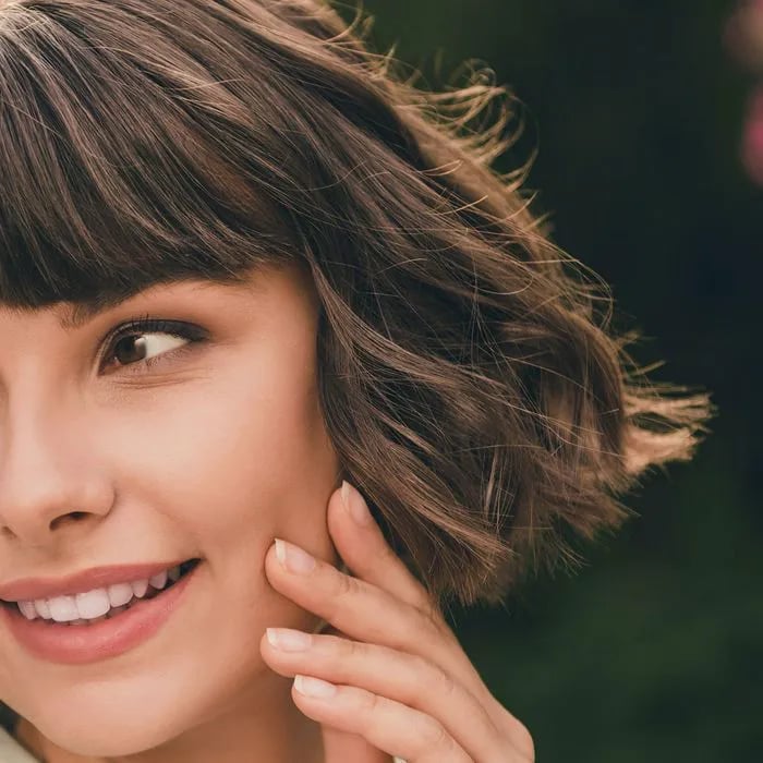 Medium Brown Bob With Short Bangs Medium Brown Bob With Short Bangs — Classy A-Line Bob