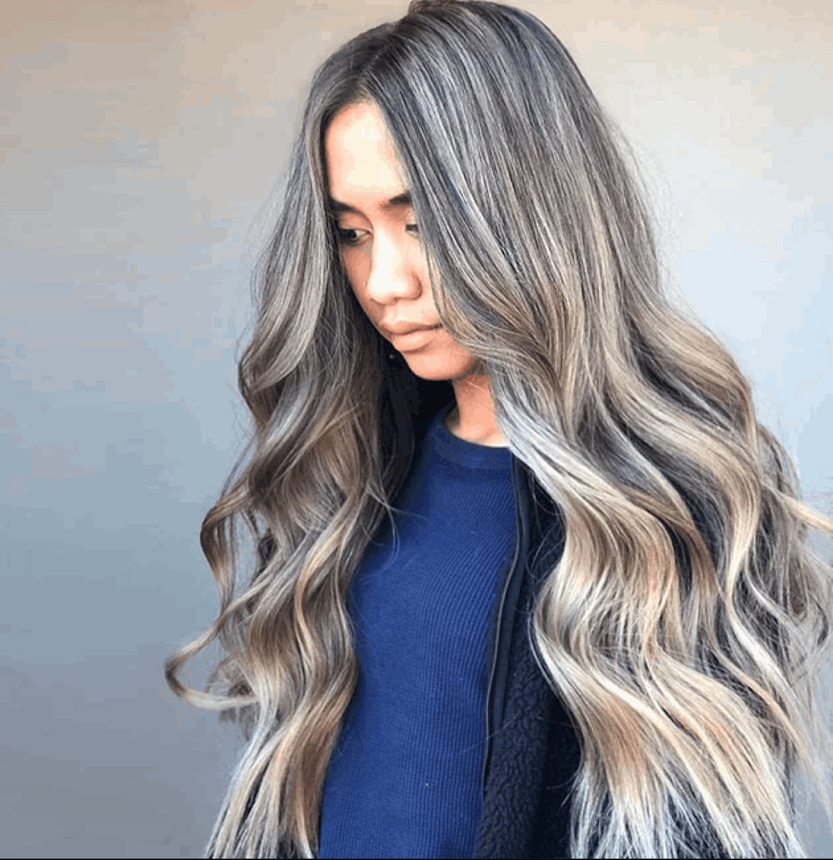 Mid-Back Ash Blonde With Dark Roots Mid-Back Ash Blonde With Dark Roots — Classy Ash Blonde