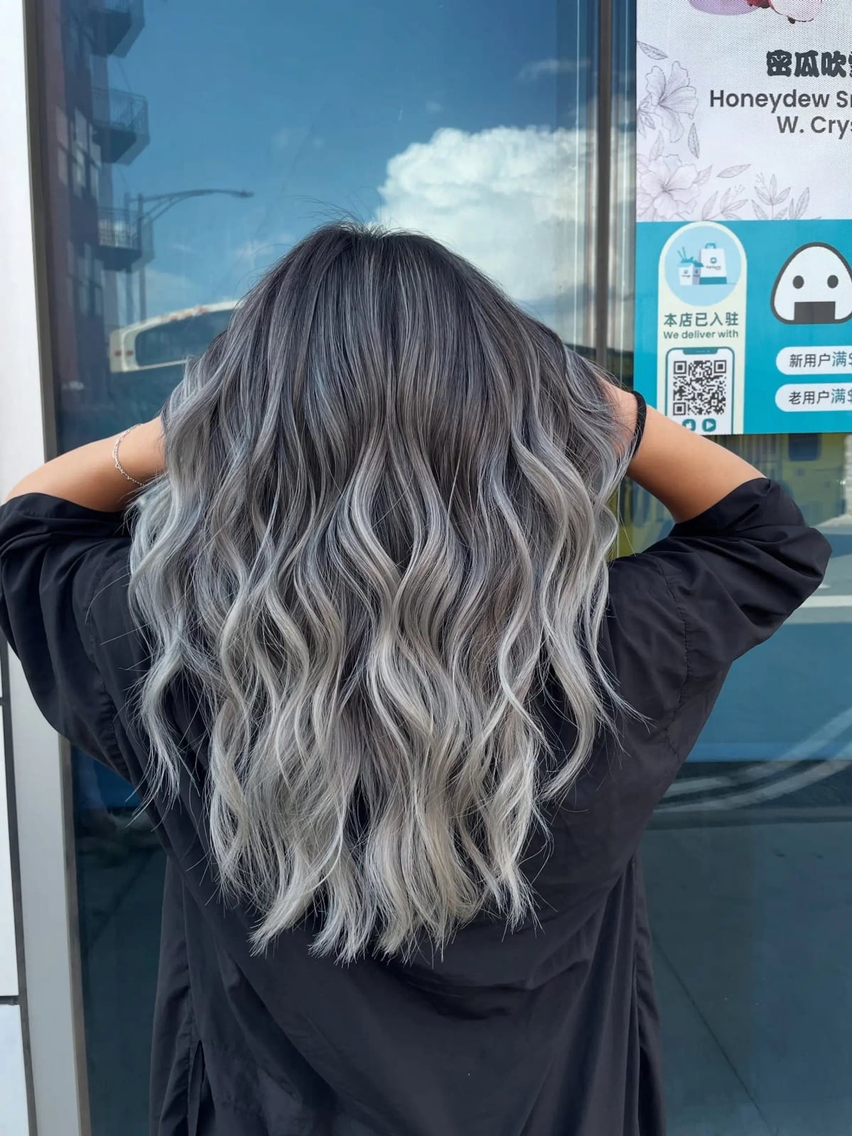 Mid-Back Silver Ash Blonde Ombre Mid-Back Silver Ash Blonde Ombre — Classy Ash Blonde