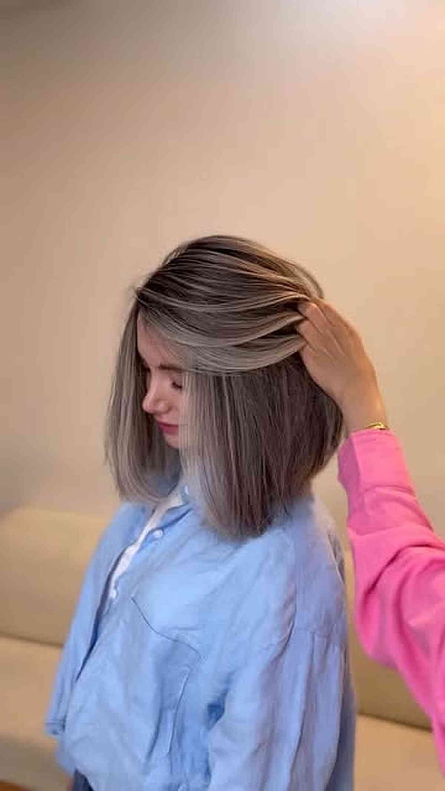 Shoulder Bob With Curtain Bangs Shoulder Bob With Curtain Bangs — Classy Ash Blonde