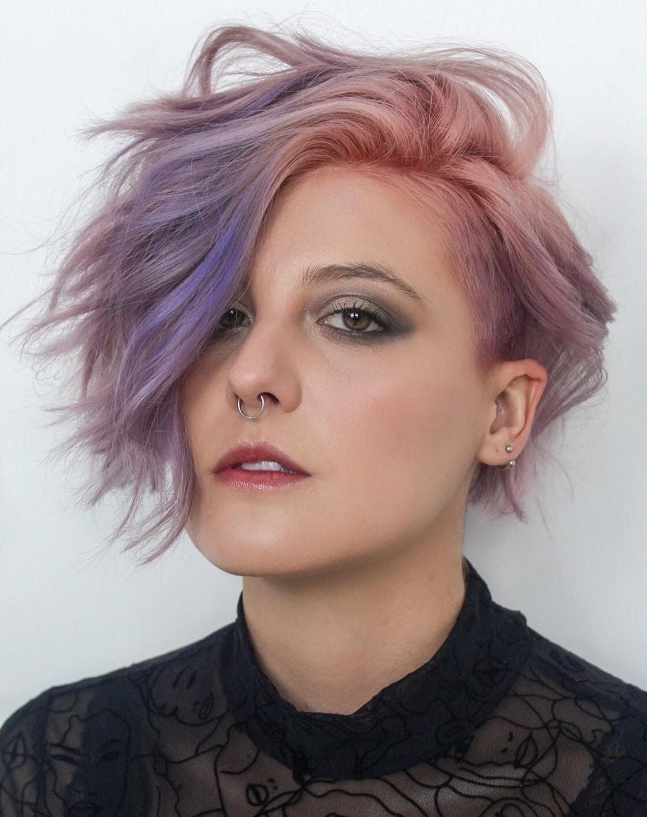 Thick Blonde Bob With Asymmetrical Length Thick Blonde Bob With Asymmetrical Length — Classy Asymmetrical Bob