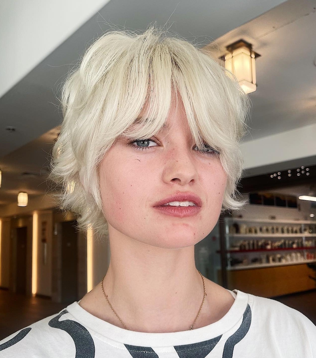 Textured Ash Blonde Pixie Textured Ash Blonde Pixie — Classy Asymmetrical Pixie