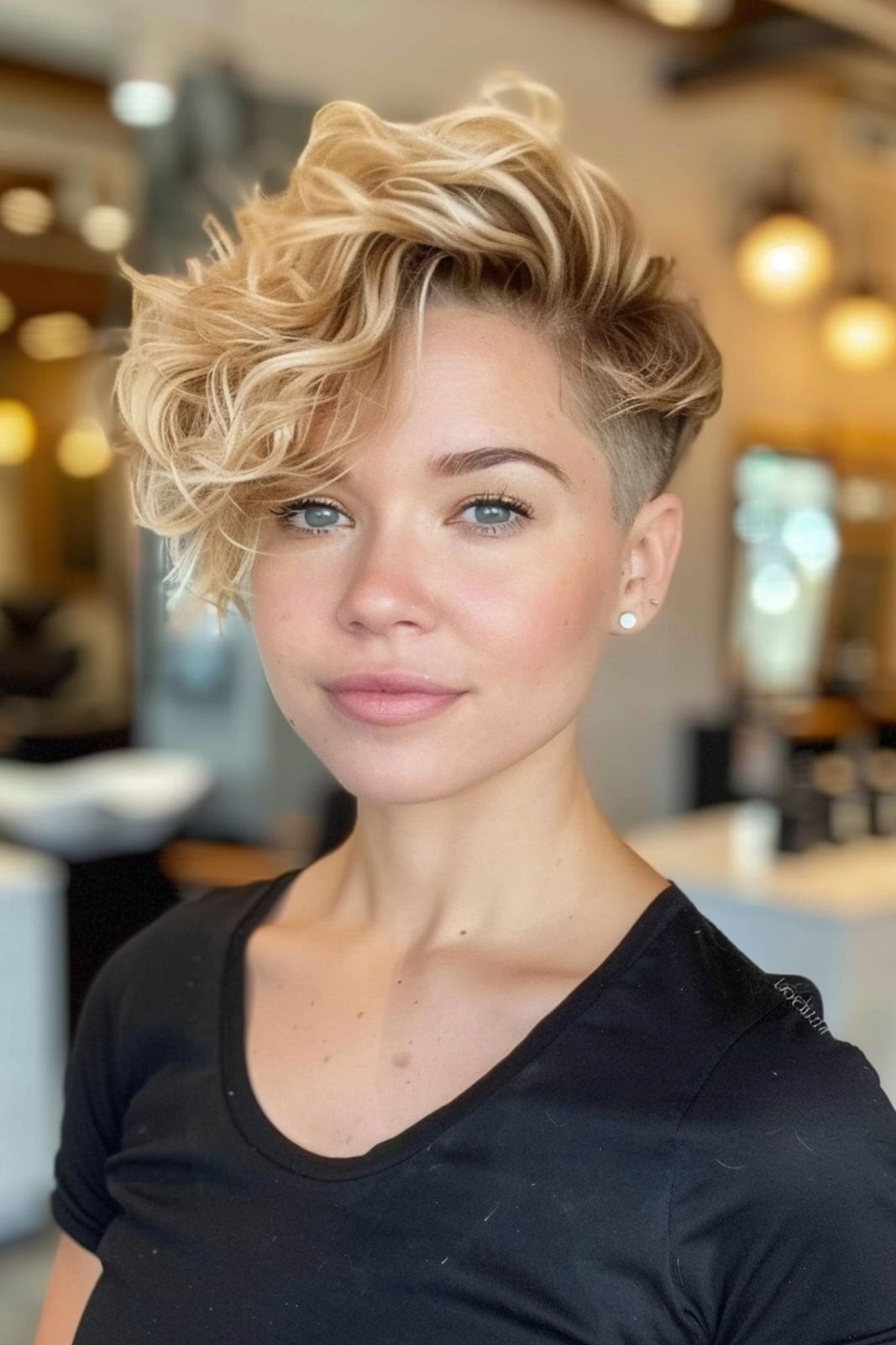 Voluminous Blonde Asymmetrical Pixie Voluminous Blonde Asymmetrical Pixie — Classy Asymmetrical Pixie