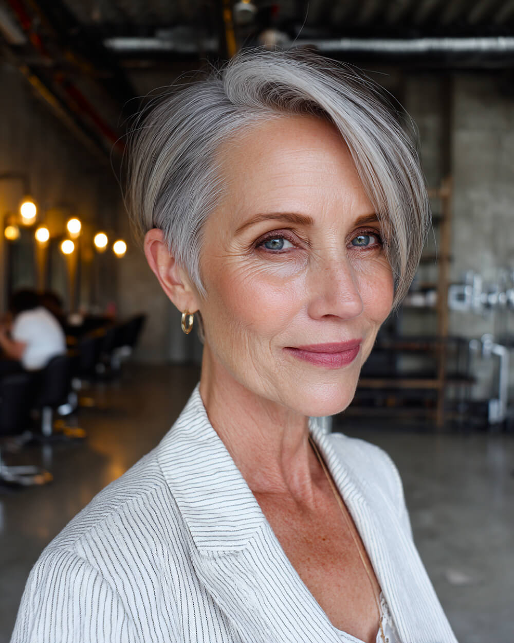 Voluminous Ash Blonde Pixie With Layers Voluminous Ash Blonde Pixie With Layers — Classy Asymmetrical Pixie