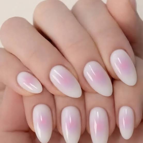 Medium Oval Soft Pink Gradient Nails — Classy Aura Nails