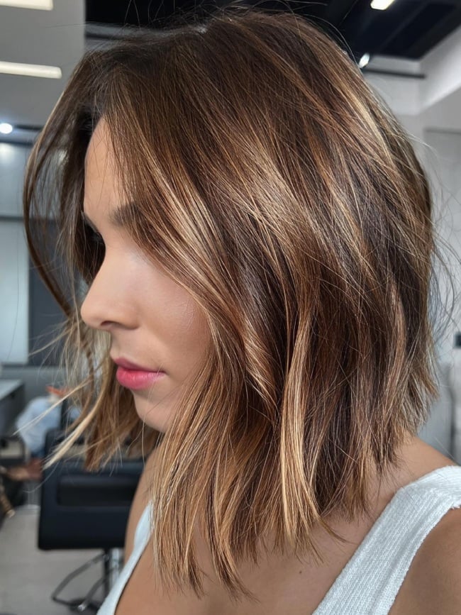 Chin Bob Face Framing Blonde Balayage — Classy Balayage Bob