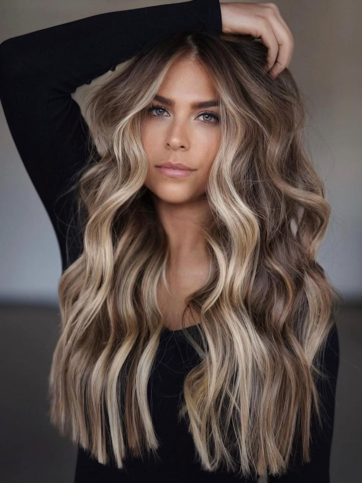 Dark Blonde Mid-Back With Wispy Bangs Dark Blonde Mid-Back With Wispy Bangs — Classy Balayage Highlights