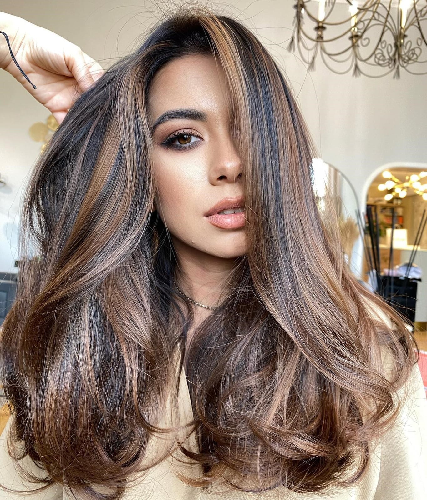 Collarbone Length With Honey Balayage Collarbone Length With Honey Balayage — Classy Balayage Highlights