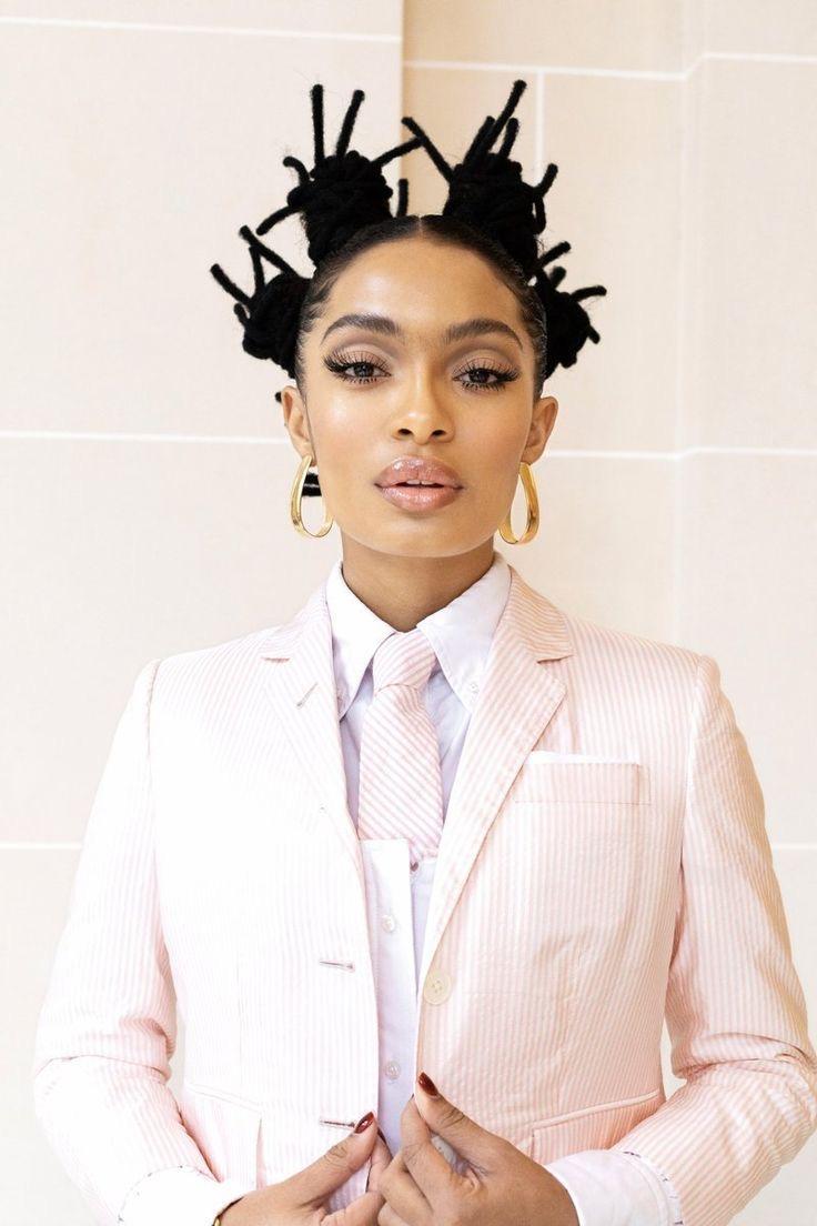 Bantu Knots with a Pink Pinstripe Suit Bantu Knots with a Pink Pinstripe Suit — Classy Bantu Knots