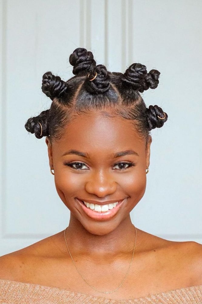 Bantu Knots with an Off-The-Shoulder Top Bantu Knots with an Off-The-Shoulder Top — Classy Bantu Knots