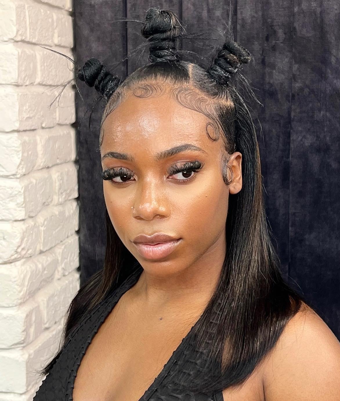Bantu Knots with Styled Baby Hairs and a Black, Office-Safe Version Bantu Knots with Styled Baby Hairs and a Black, Office-Safe Version — Classy Bantu Knots