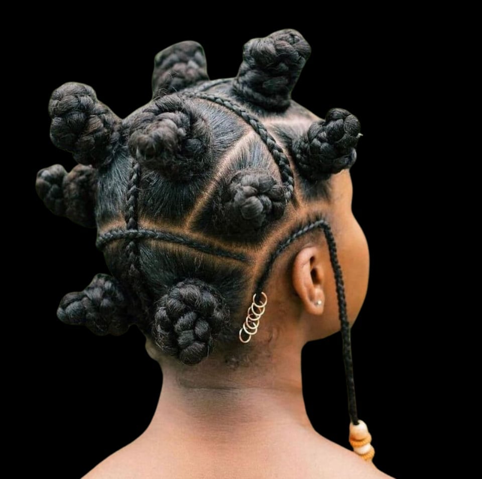 Intricate Bantu Knots in a Geometric Updo Intricate Bantu Knots in a Geometric Updo — Classy Bantu Knots