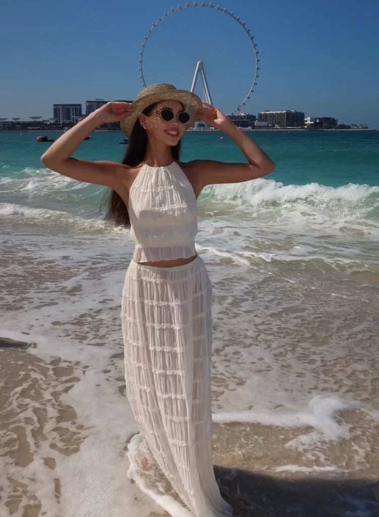White Halter Crop Top with Tiered Maxi Skirt White Halter Crop Top with Tiered Maxi Skirt — Classy Beach Waves