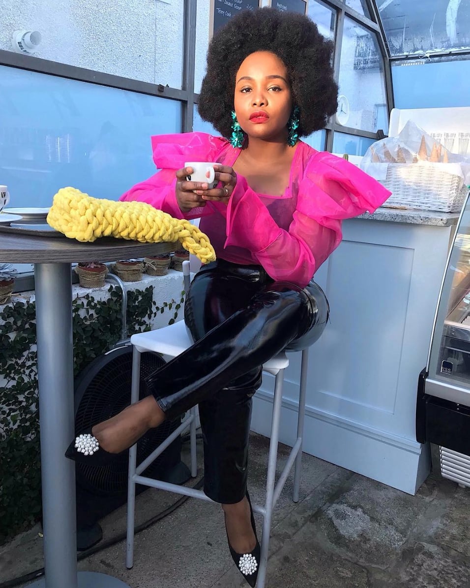 Vinyl Pants and Sheer Top Birthday Ensemble Vinyl Pants and Sheer Top Birthday Ensemble — Classy Birthday Outfits Black Women