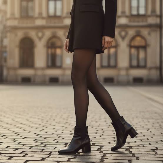Black Mini Skirt With Opaque Tights and Blazer Black Mini Skirt With Opaque Tights and Blazer — Classy Black Skirt Outfit
