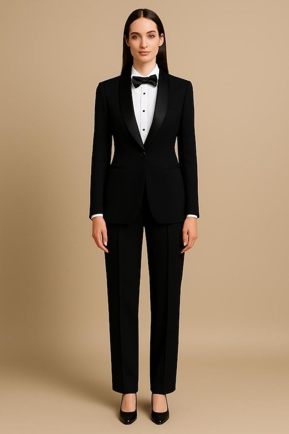 Black Tuxedo Suit With White Shirt And Bow Tie Black Tuxedo Suit With White Shirt And Bow Tie — Classy Black Tie Outfits