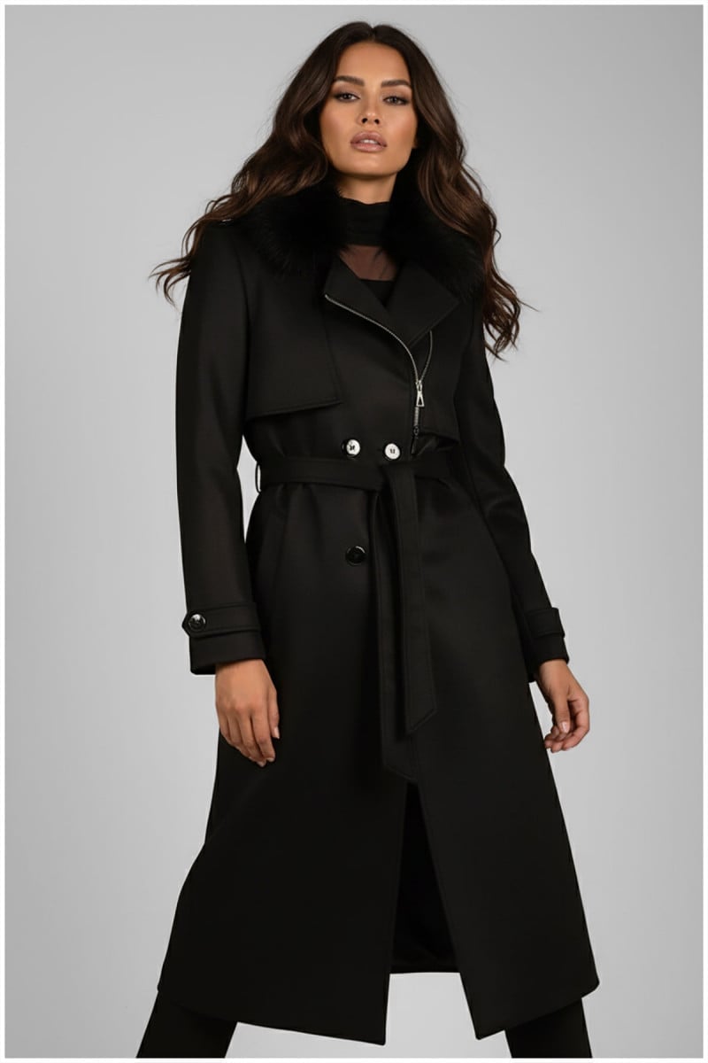 Black Trench Coat Over Leopard Print Dress Black Trench Coat Over Leopard Print Dress — Classy Black Trench Coat Outfit