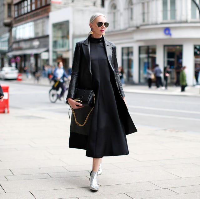 Black Leather Trench Coat With Midi Dress And Silver Heels Black Leather Trench Coat With Midi Dress And Silver Heels — Classy Black Trench Coat Outfit